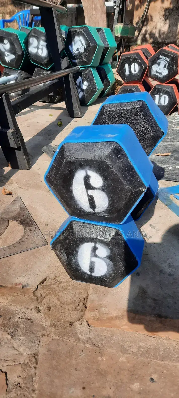 Concrete Dumbells and Barbells