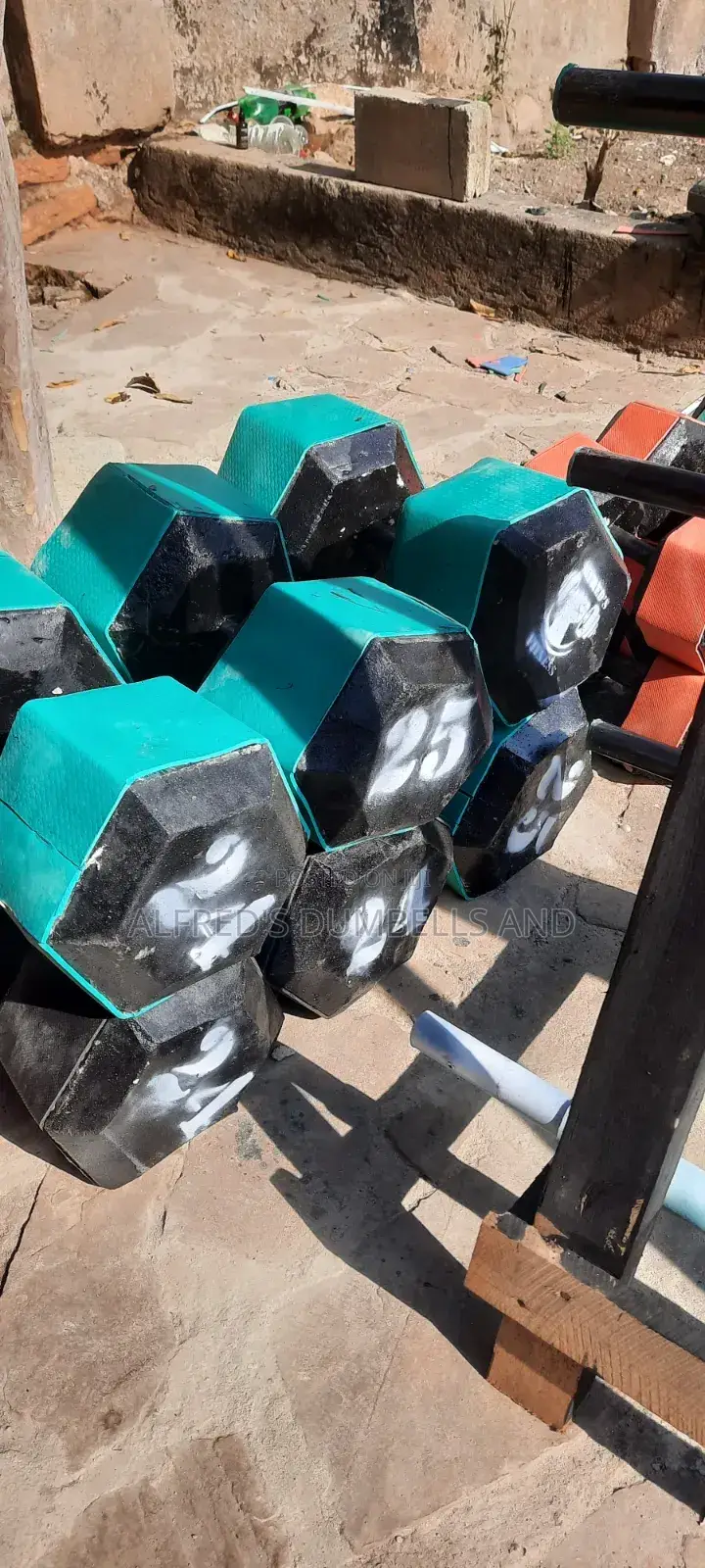 Concrete Dumbells and Barbells
