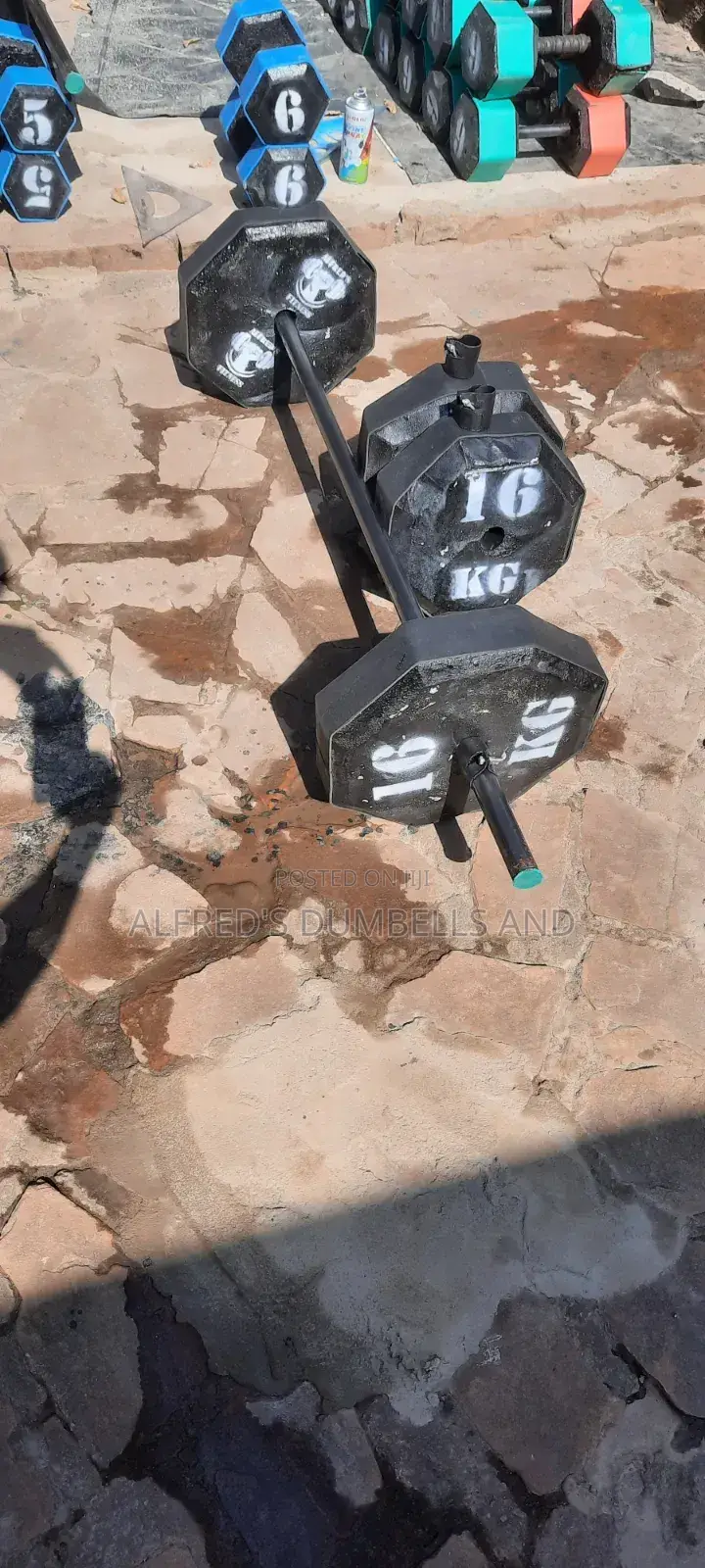 Concrete Dumbells and Barbells
