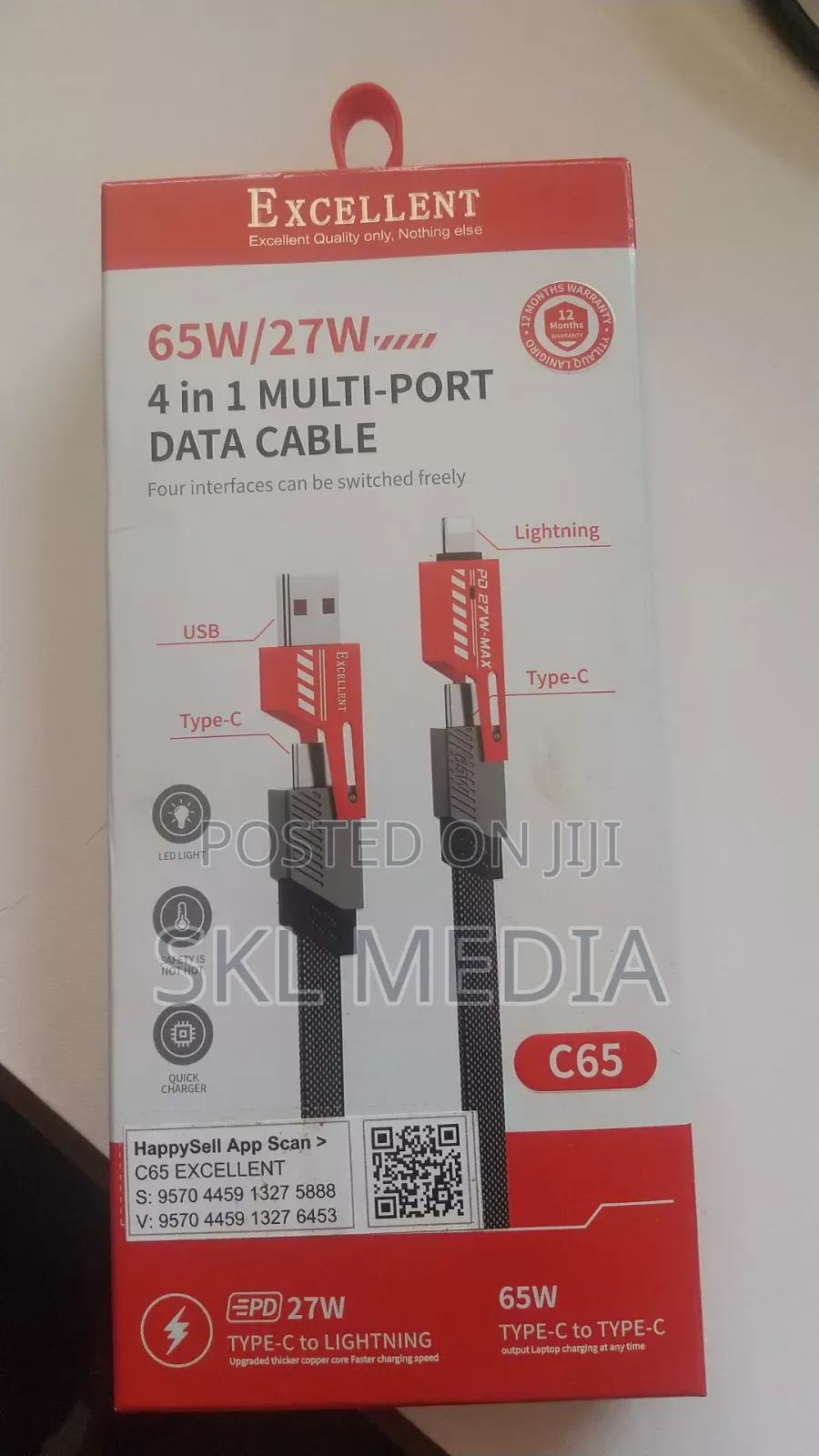 4 in 1 Multi-Port Data Cable