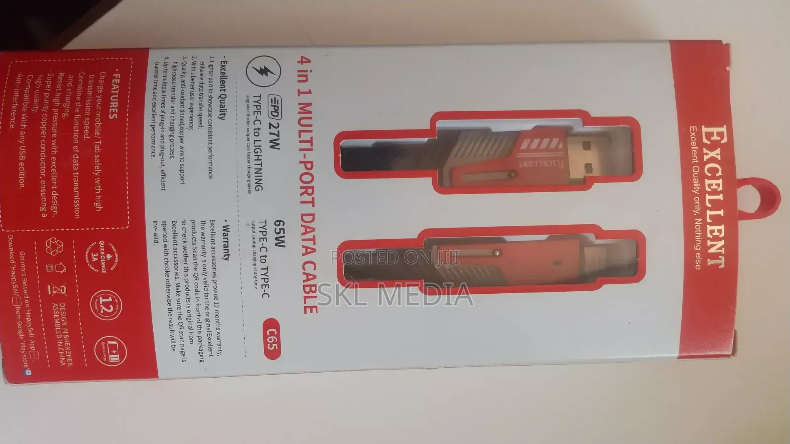 4 in 1 Multi-Port Data Cable
