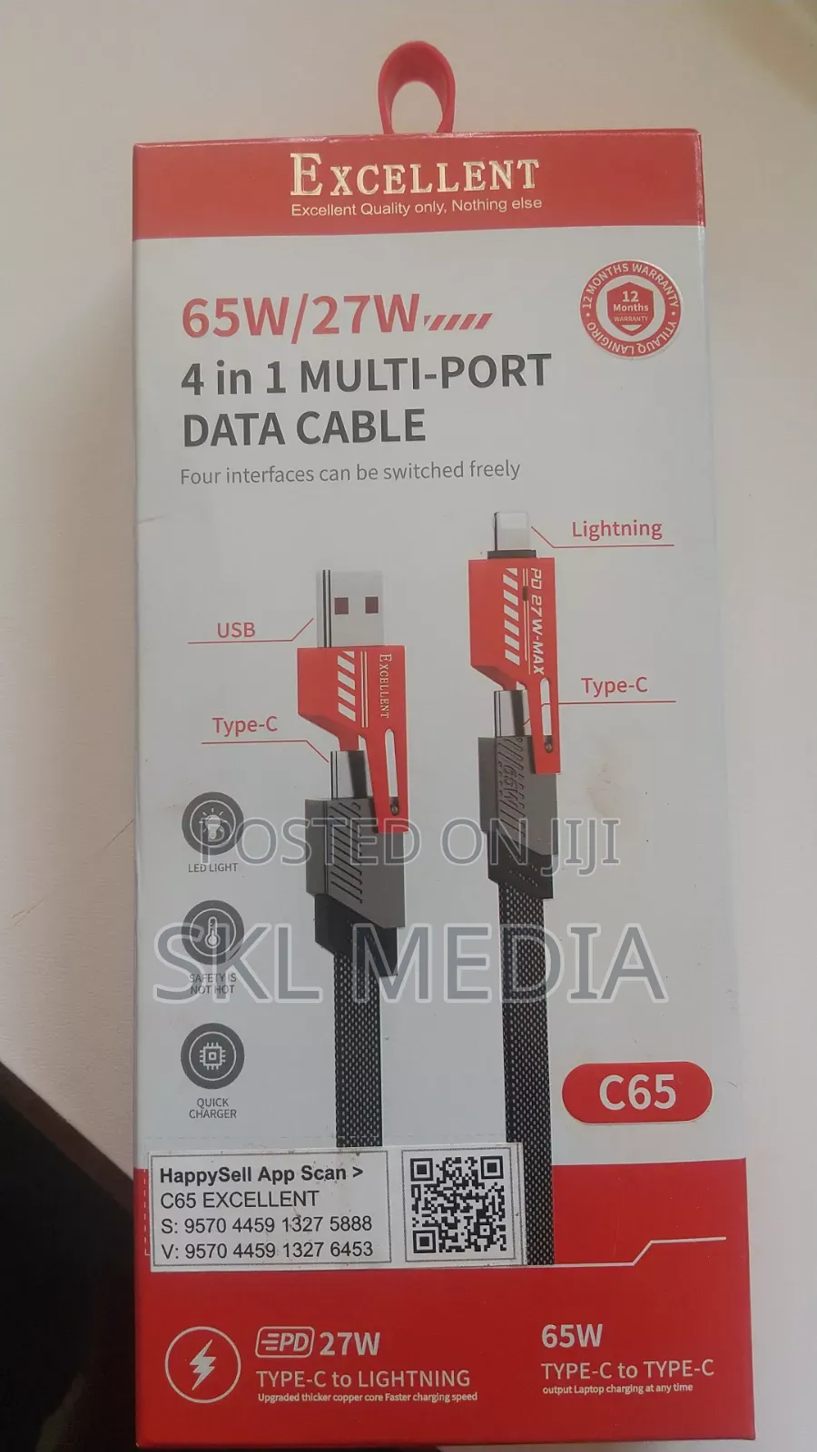 4 in 1 Multi-Port Data Cable