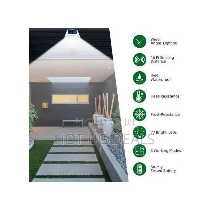 Outdoor Solar Security Light With Motion Sensor – Waterproof LED