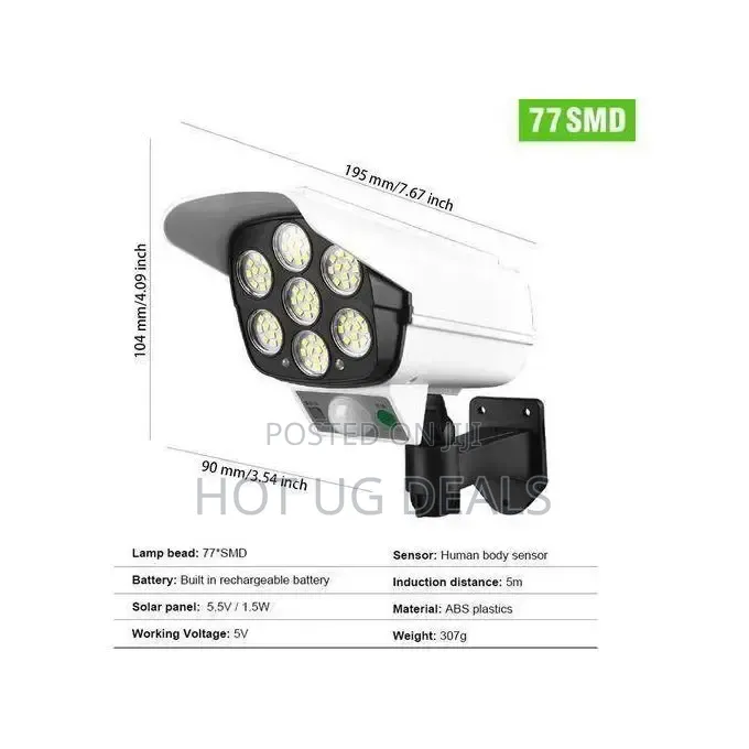 Outdoor Solar Security Light With Motion Sensor – Waterproof LED