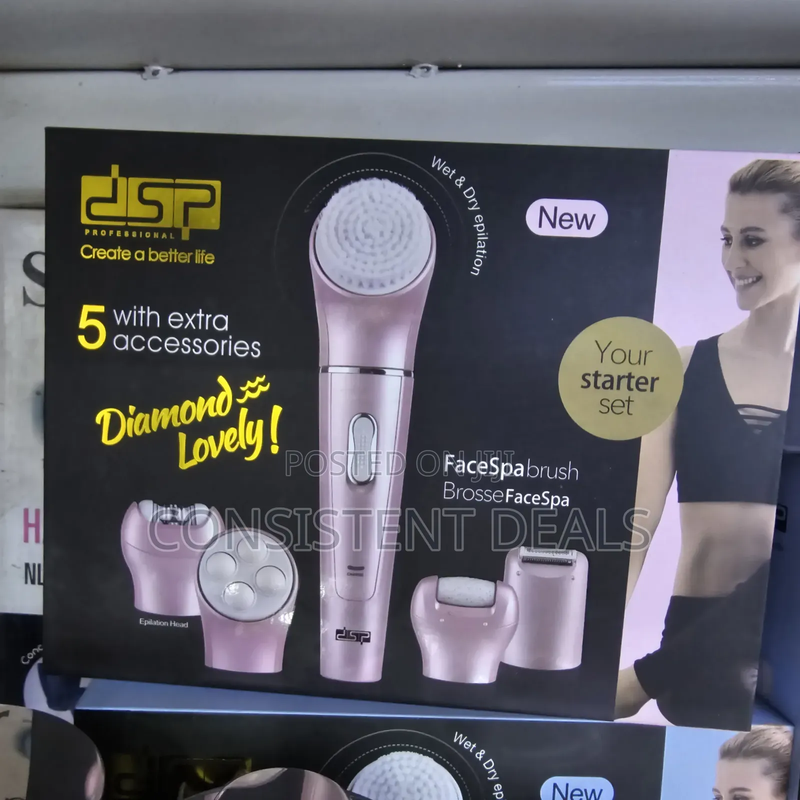 DSP Professional FaceSpa Brush and 5-in-1 Lady Care Kit