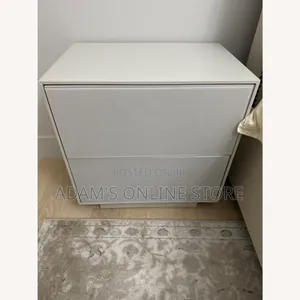 Side Bed Table Side Bed Drawers in White Color
