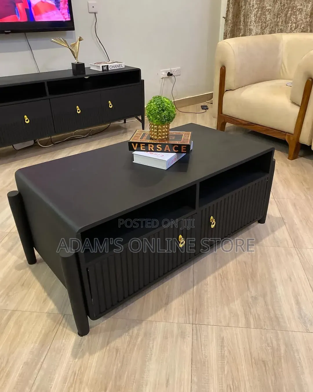 Black Center Table Unique 60cm by 120cm