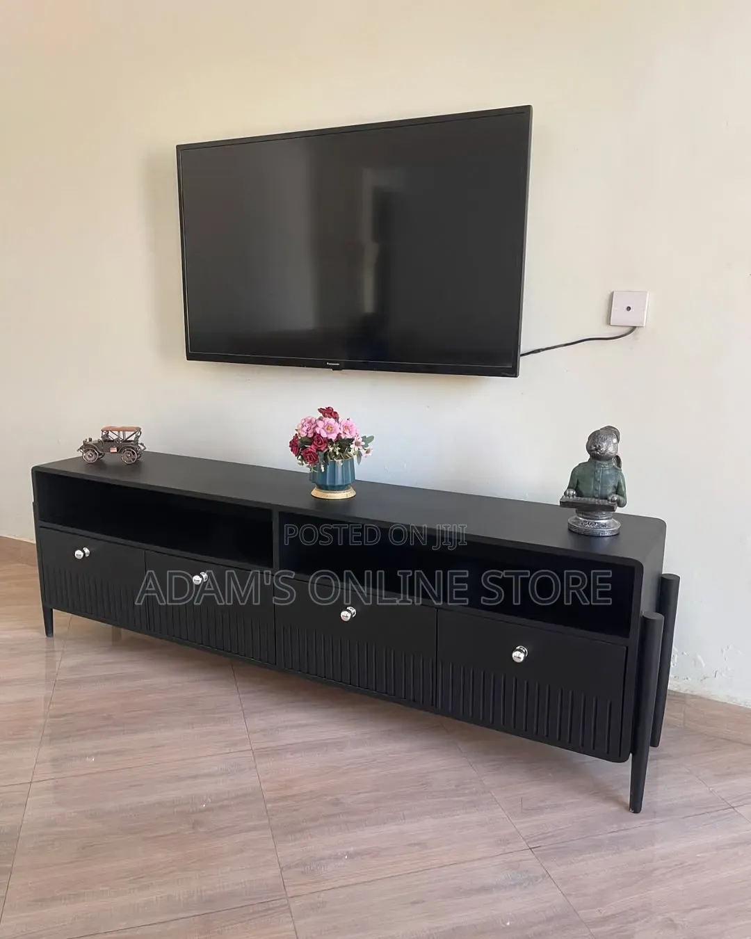 TV Stand Unit in Black Colour 2m Length Suitable for 100inches TV
