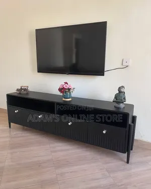 TV Stand Unit in Black Colour 2m Length Suitable for 100inches TV