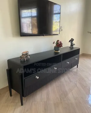 TV Stand Unit in Black Colour 2m Length Suitable for 100inches TV
