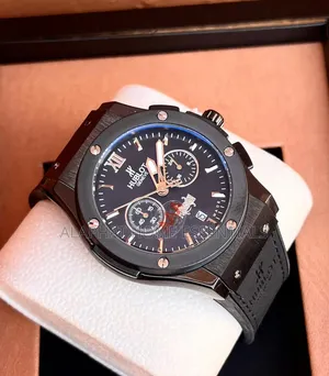 Hublot With Leather Band Watch