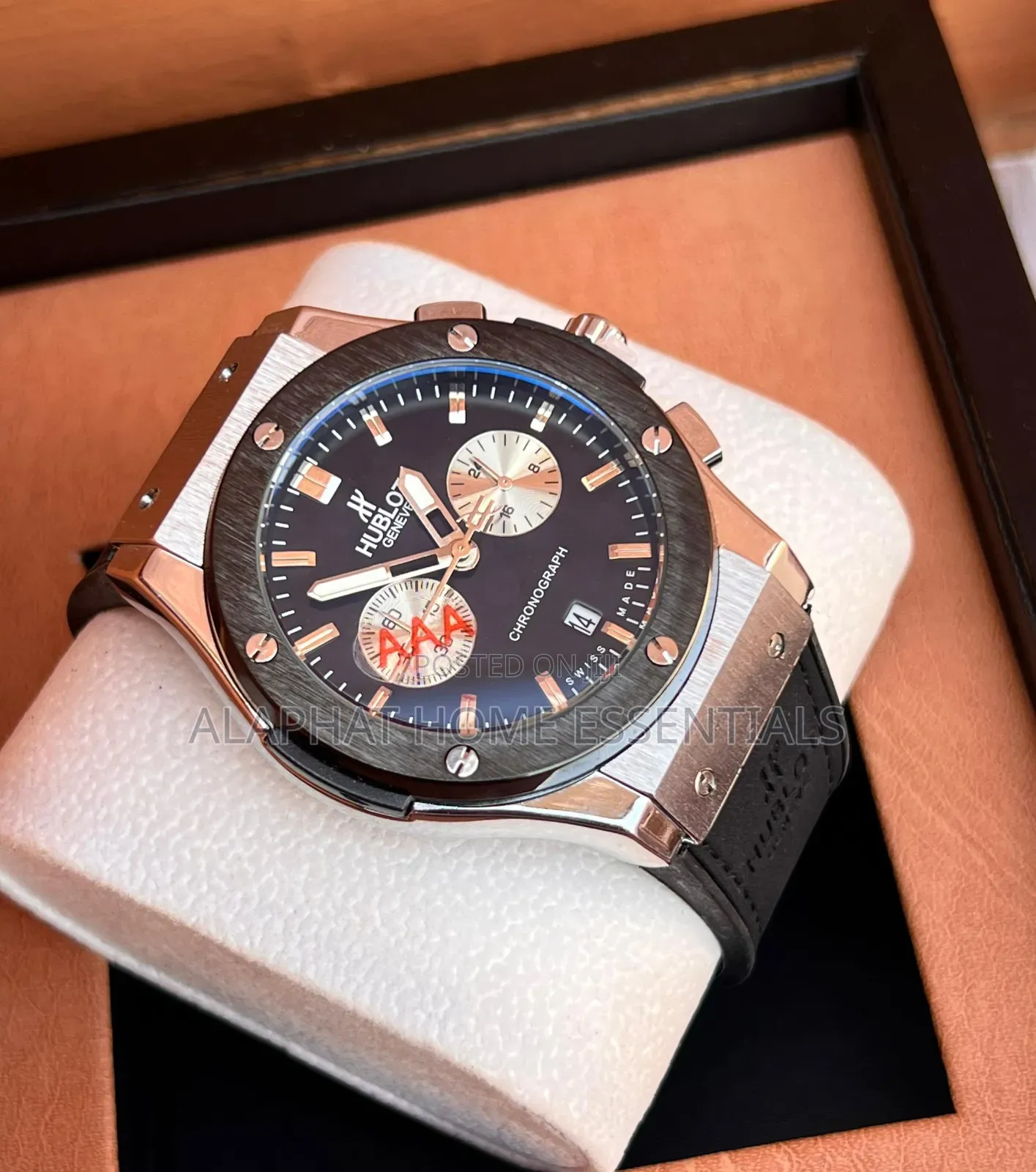 Hublot With Leather Band Watch