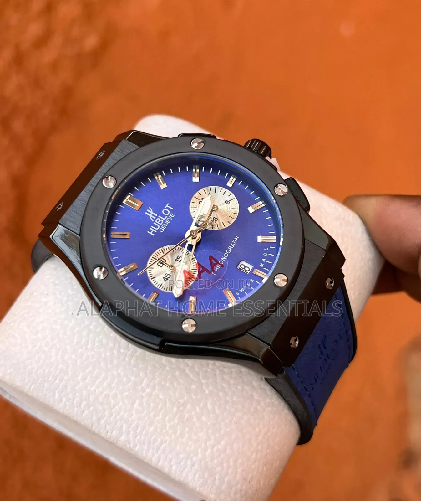 Hublot With Leather Band Watch