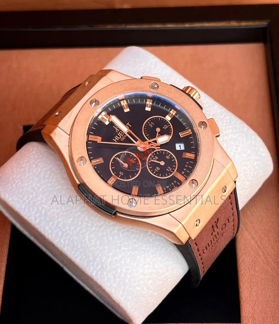 Hublot With Leather Band Watch