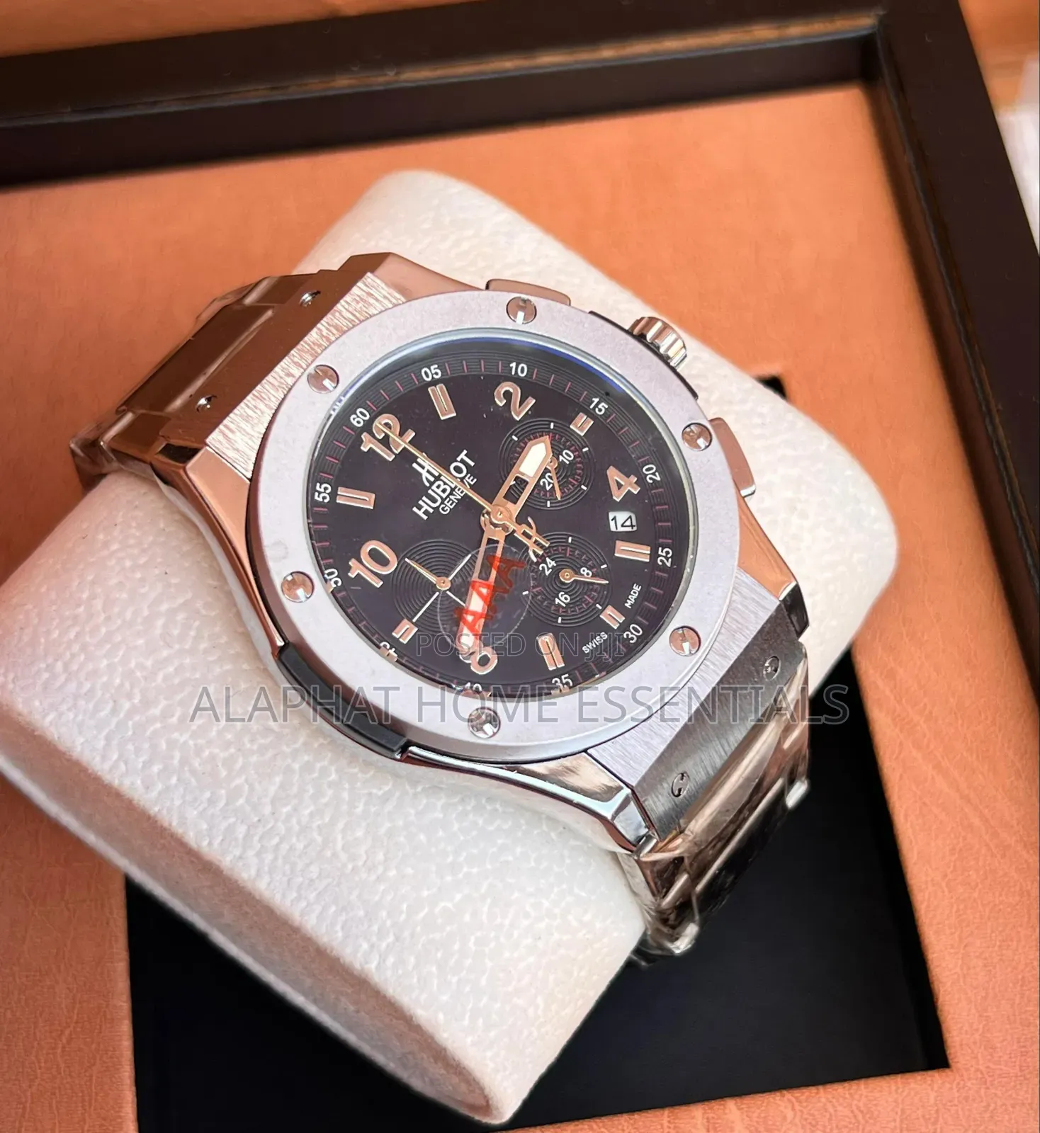 Hublot With Leather Band Watch