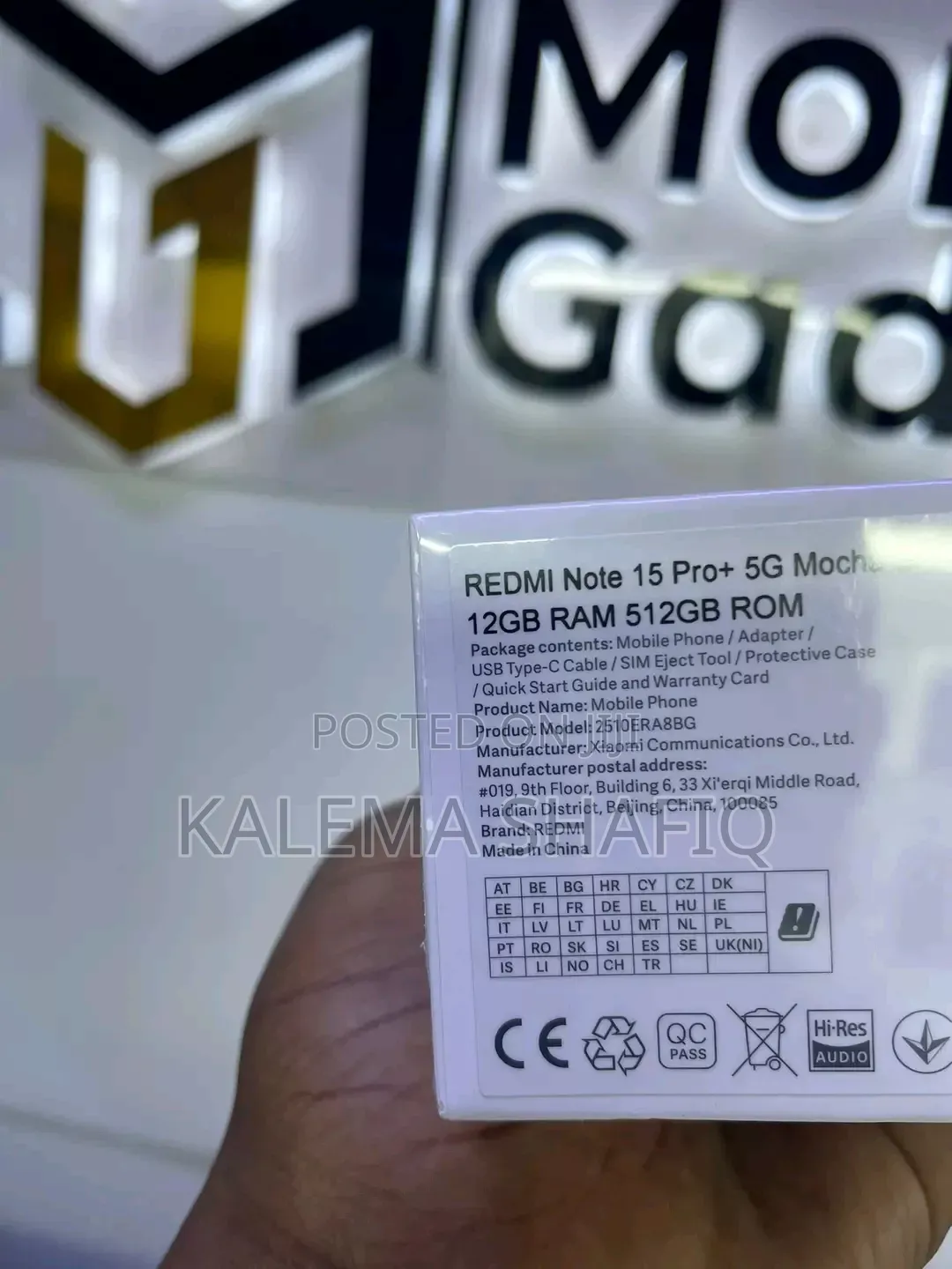 New Xiaomi Redmi Note 15 Pro+ 512 GB Gold