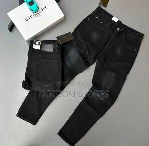 Men's Black Moto (Biker) Jeans