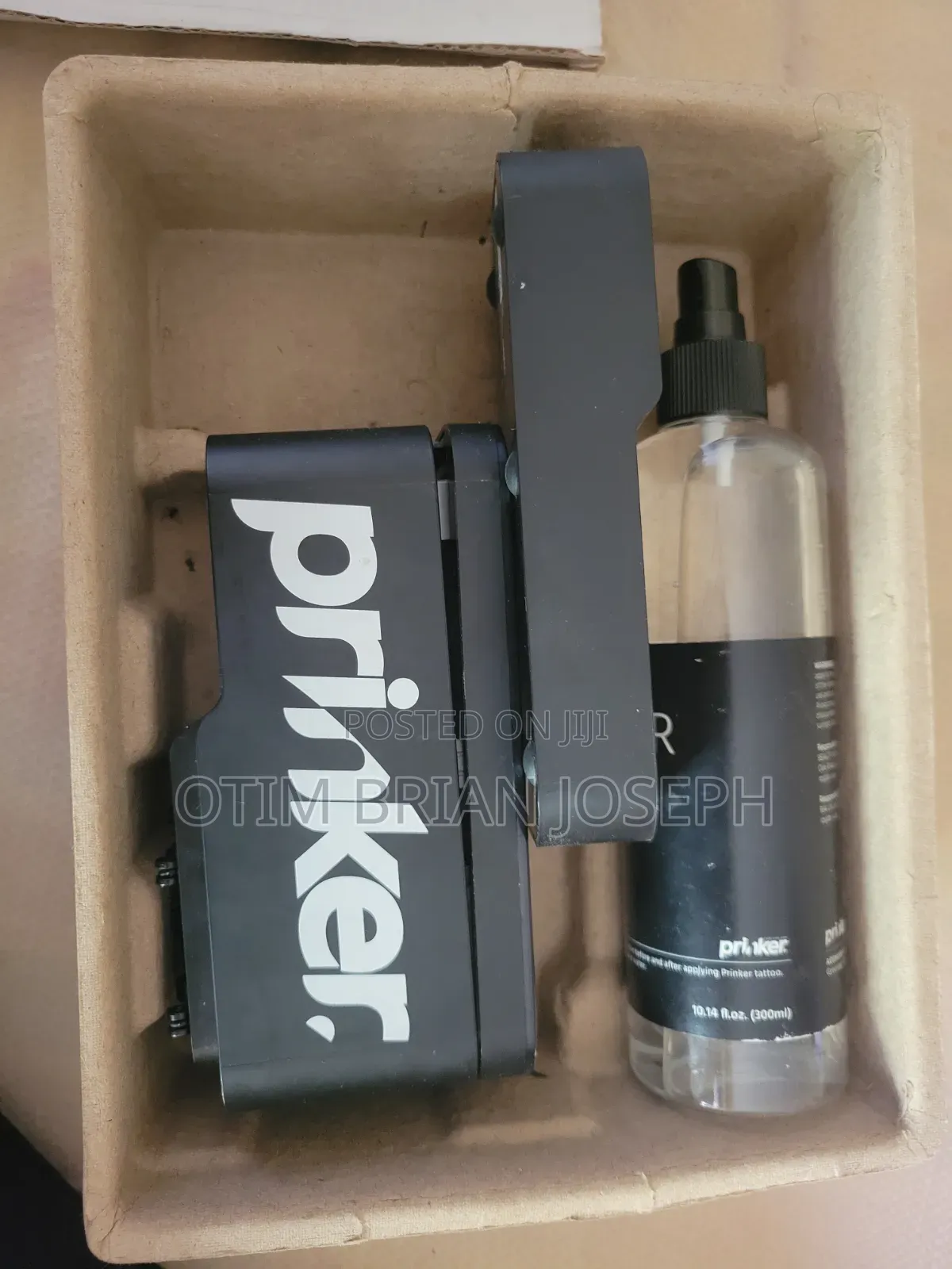 Used Prinker S Handheld Temporary Tattoo Printer + Ink Cartridge