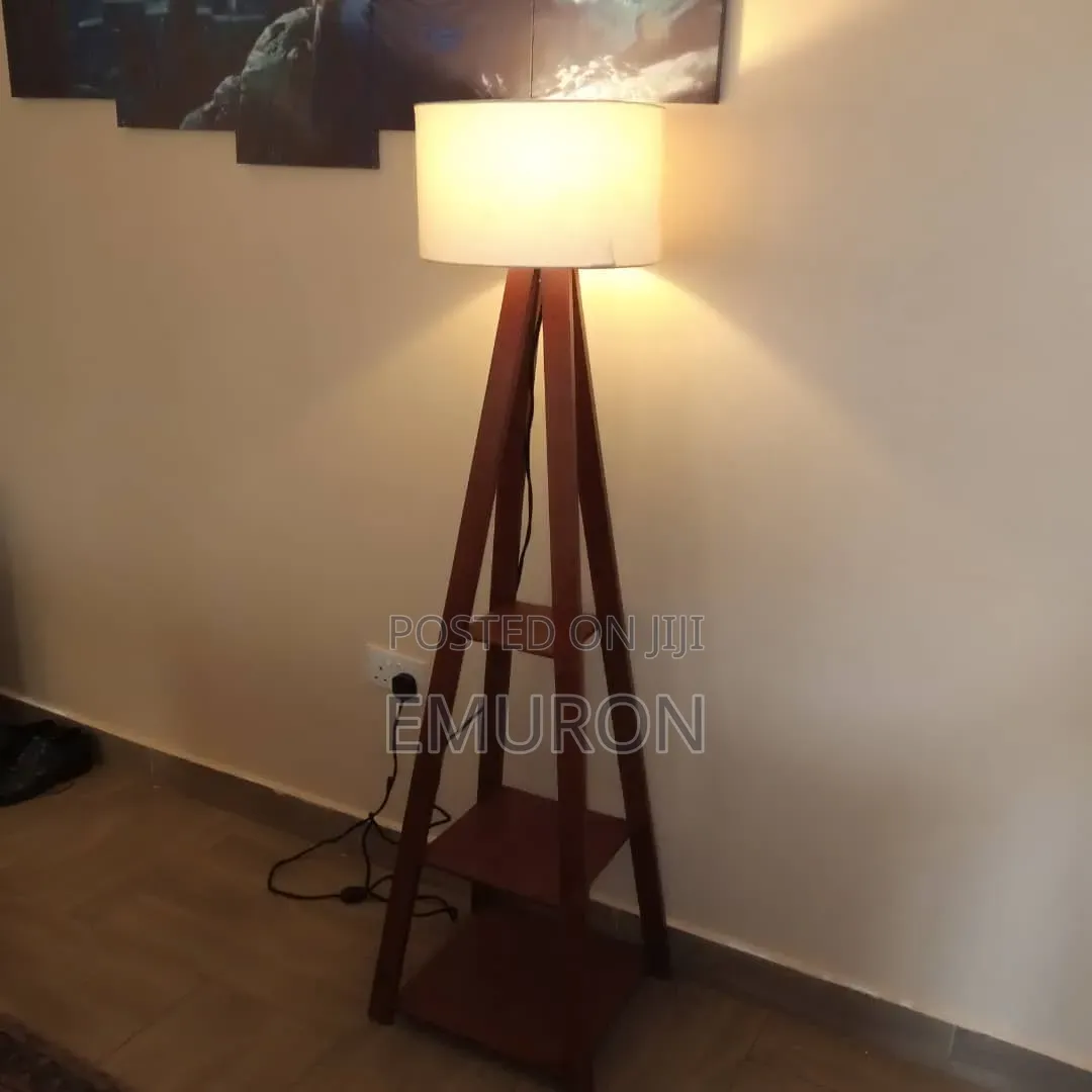 Wooden Floor Lamps With Shelves