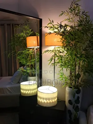 Crystal Glow Metallic Floor Lamps