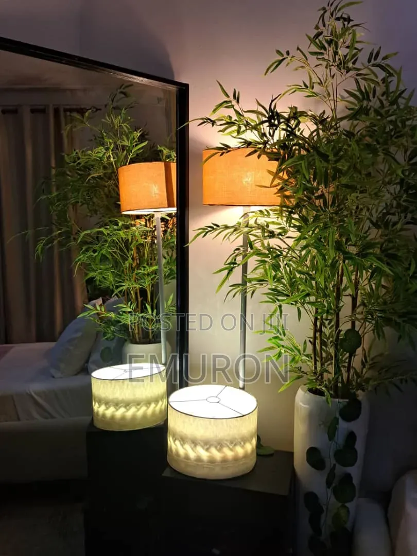 Crystal Glow Metallic Floor Lamps