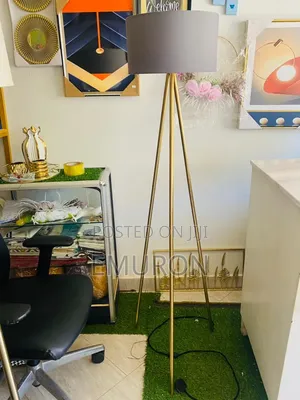 Three Stand Gold Floor Lamps