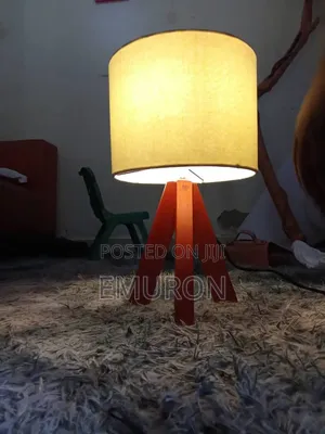 Three Stand Wooden Table Lamp