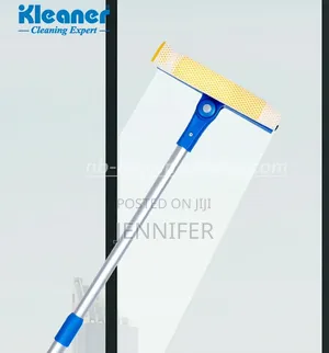 2-in-1 Telescopic Aluminum Sponge and Rubber Window Cleaner