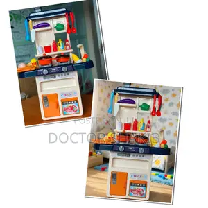 Multi-Piece Plastic Kids' Pretend Play Kitchen Set