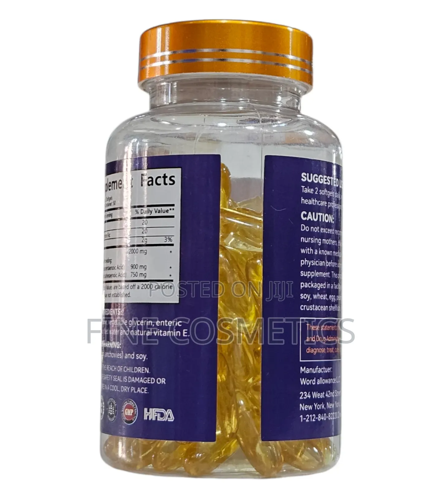 Omega 3 Fish Oil Heart,Brain,Skin,Joints + Immune Support 100 Capsules