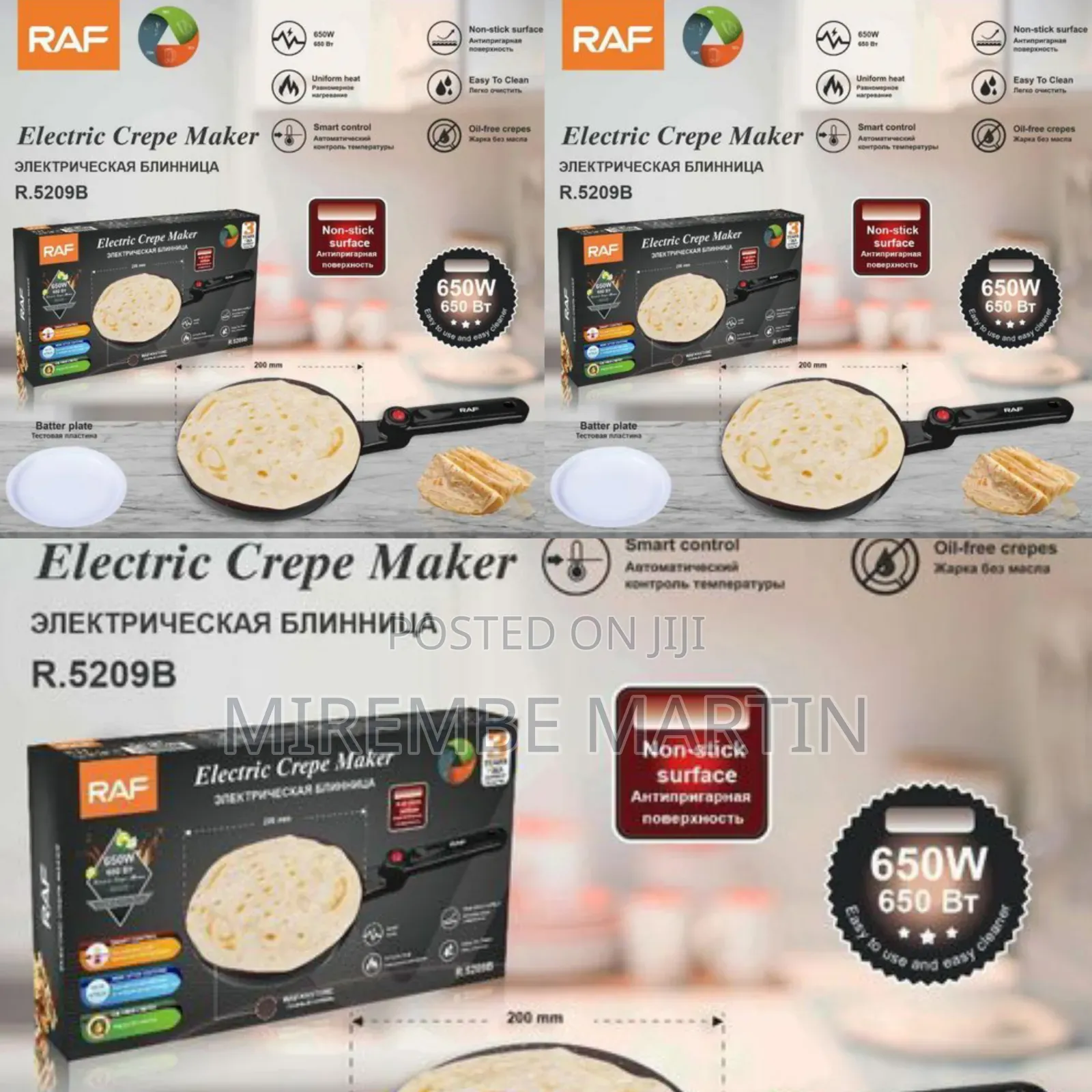 RAF R.5209B Electric Crepe Maker
