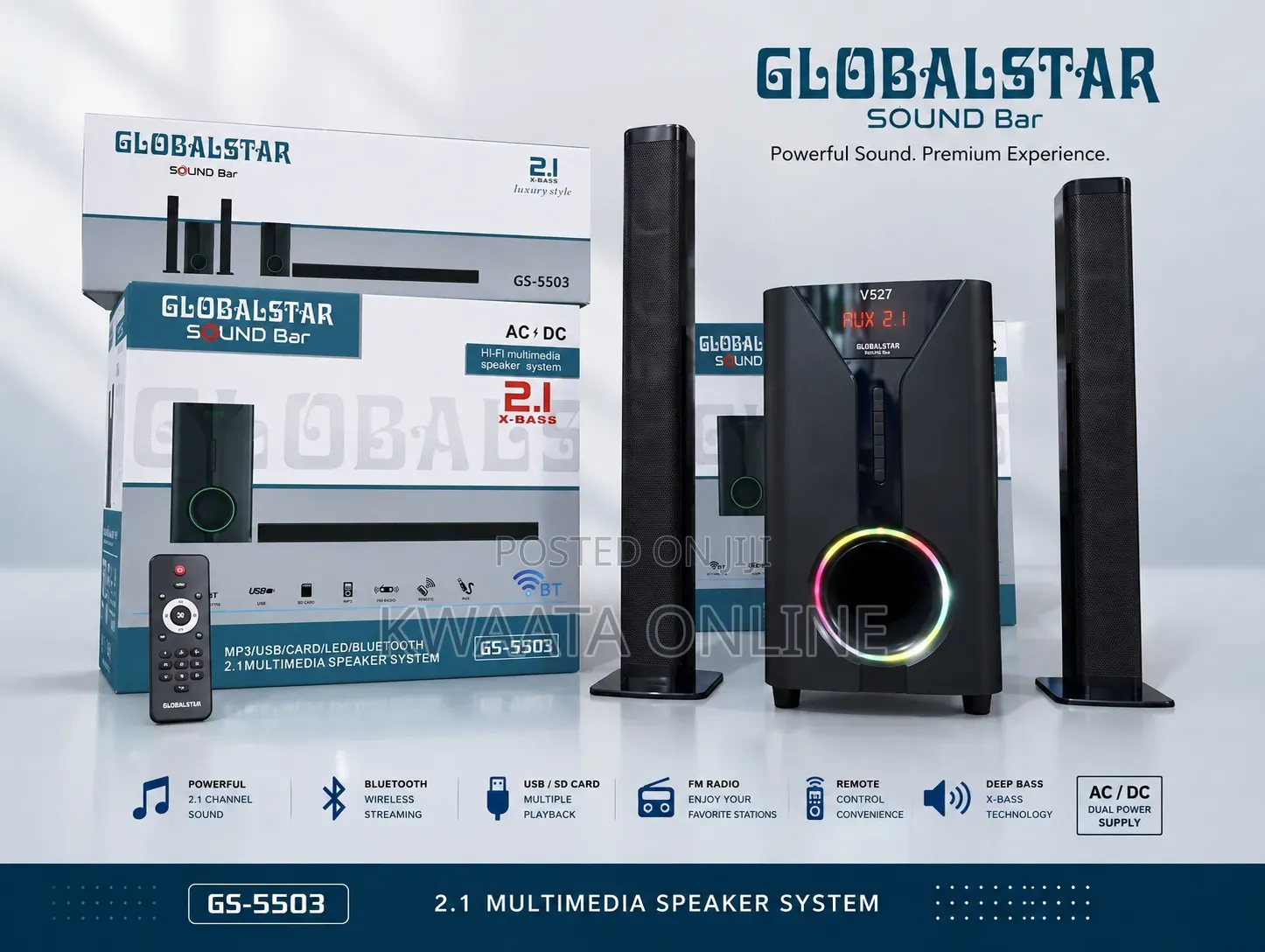 2.1ch Globalstar Sound Bar Speaker System Gs-5503
