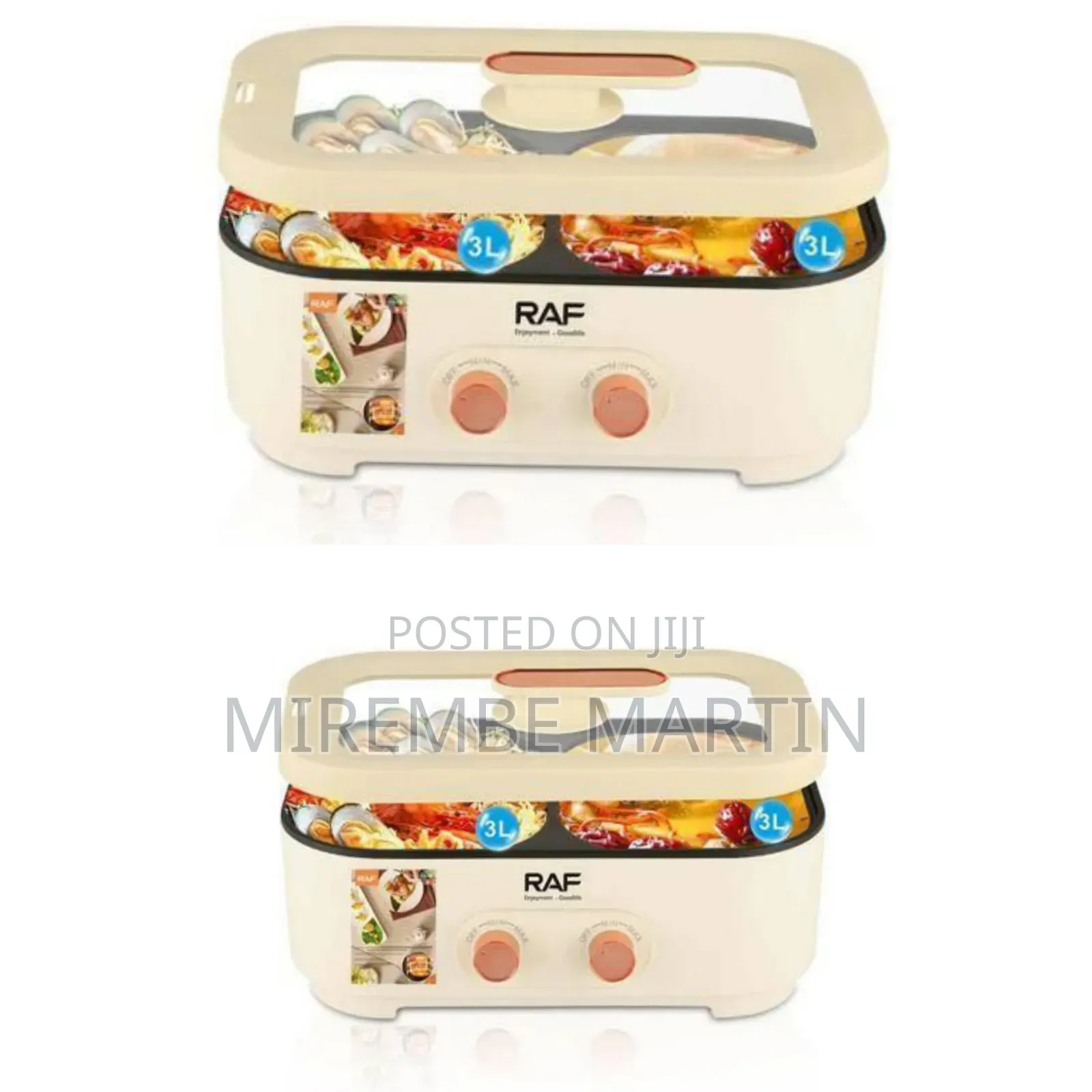 RAF Multifunction Electric Hotpot Rice Cooker, 6Litres - White