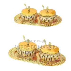 Luxurious Golden Condiment Server Set