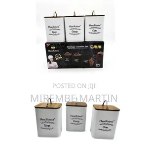 Stylish Kitchen Canister Set With Wooden Lids