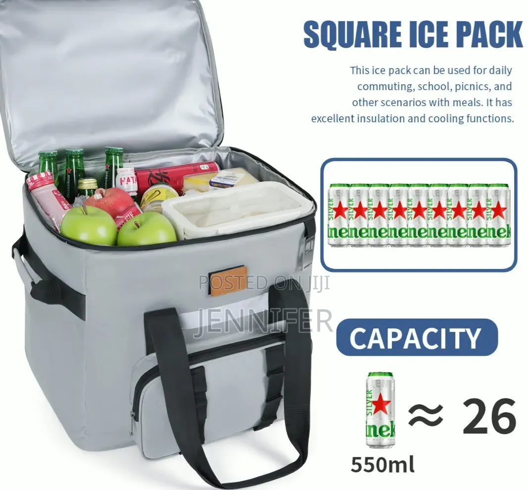 Rectangular Thermal Insulated Cooler Bag / Food Carrier
