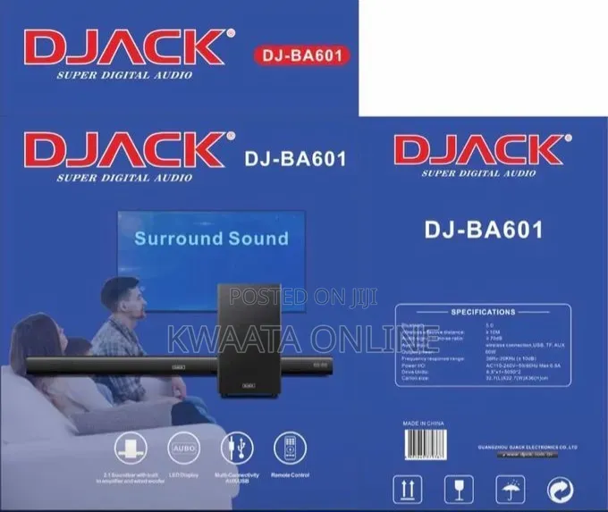DJACK DJ-BA601 Wireless Bluetooth TV
Soundbar 3D Surround Speaker