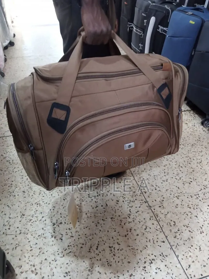 Brown Waterproof Travel Duffel Bag