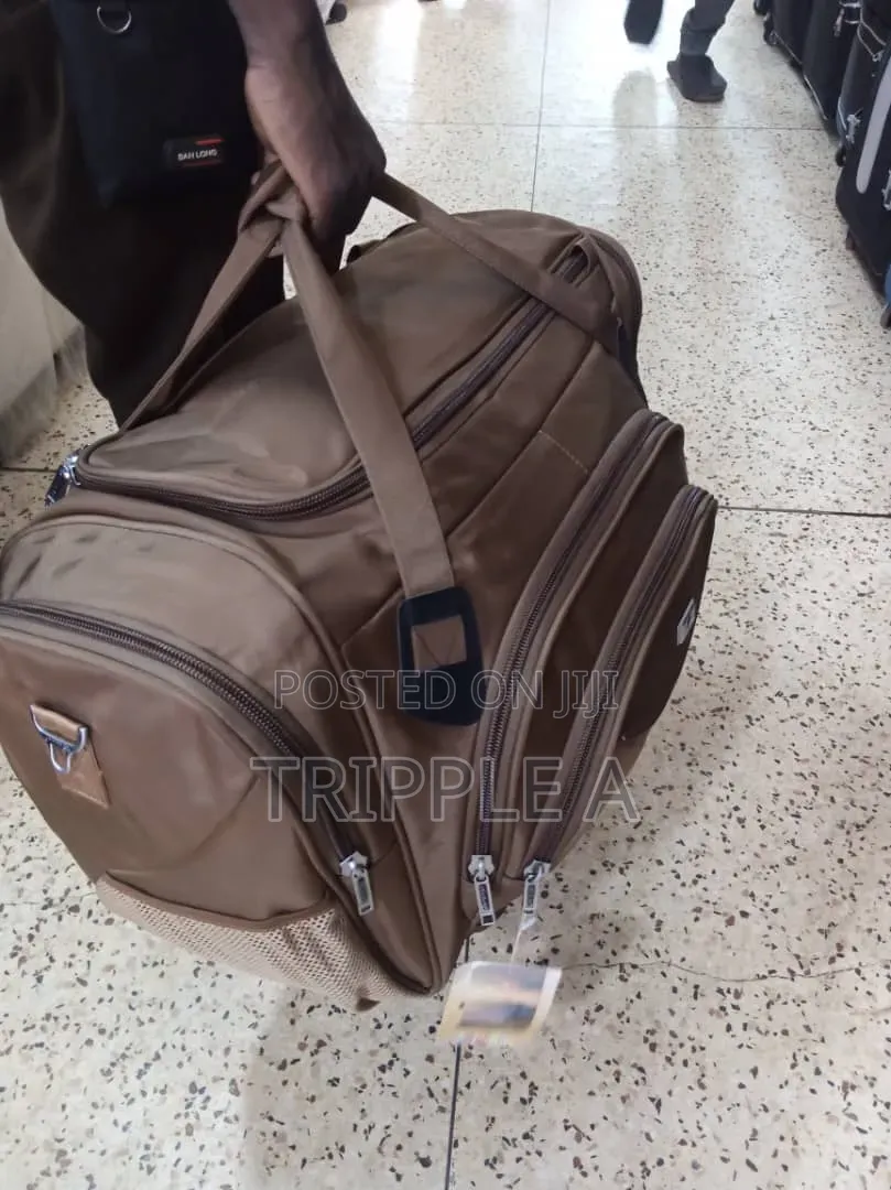 Brown Waterproof Travel Duffel Bag
