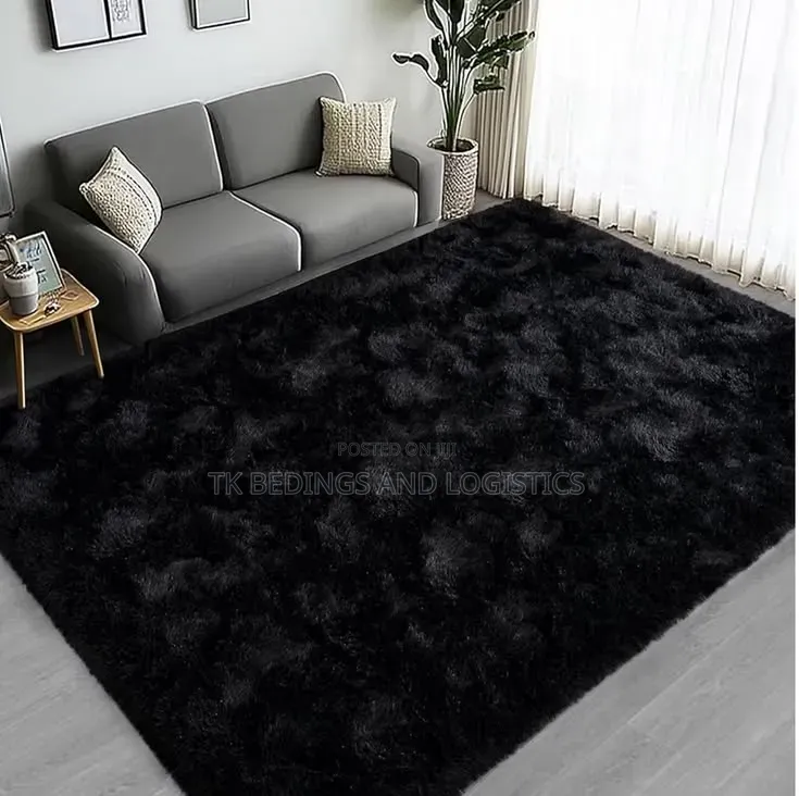 Fluffy Carpet Black