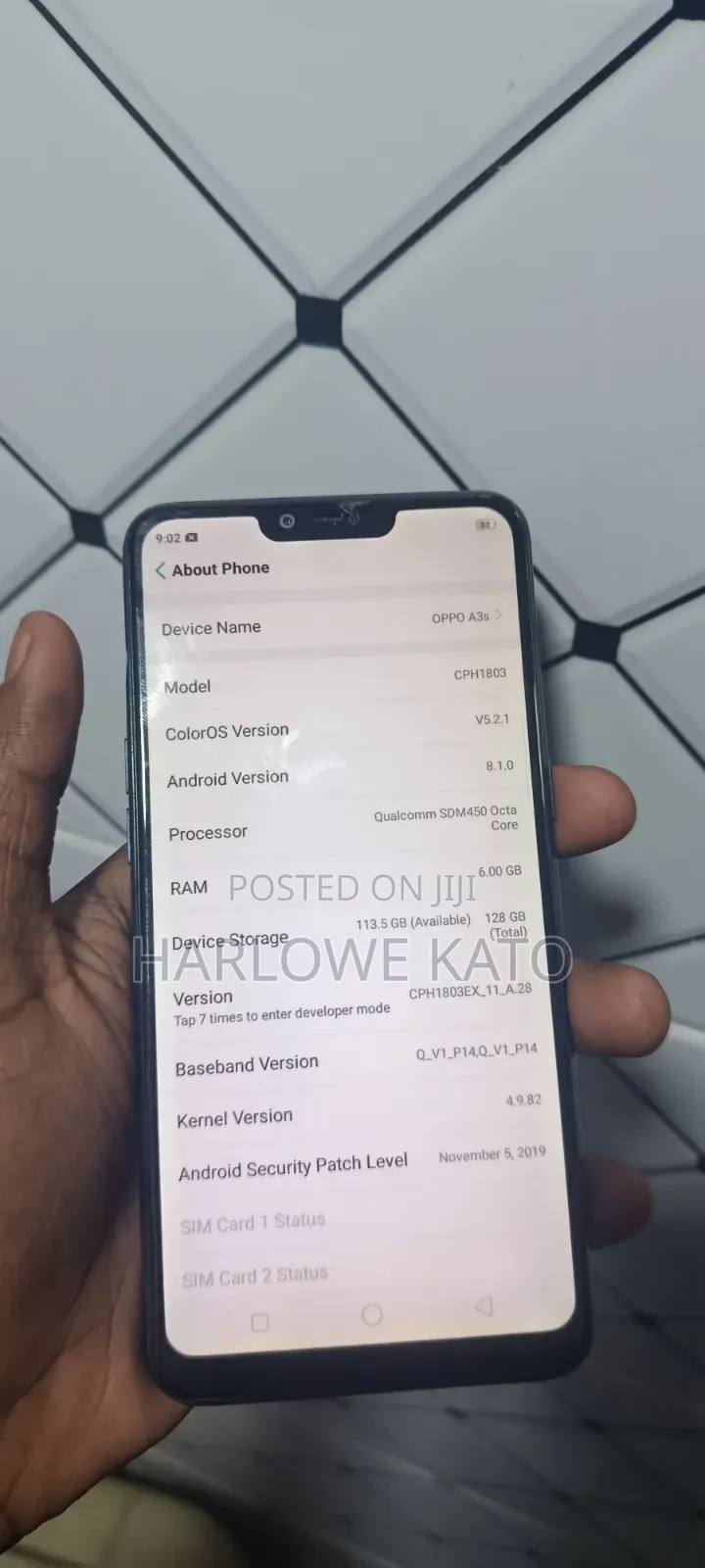 Oppo A3s 256 GB Purple