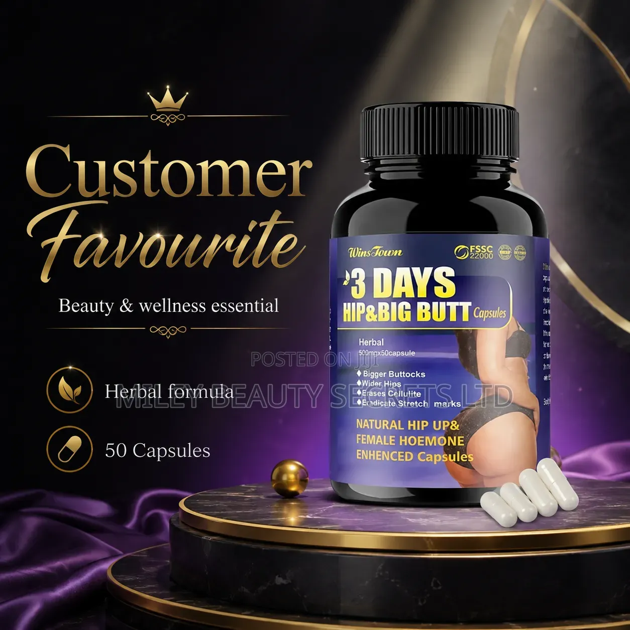 WinsTown 3 Days Hip & Big Butt Capsules 💜✨
