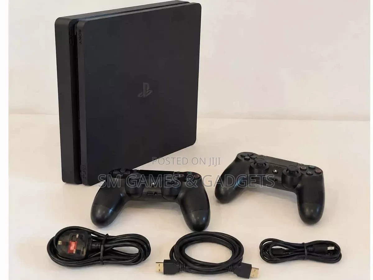 Complete PS4 Slim Gaming Setup: 2 Pads + 10 Games of Choice