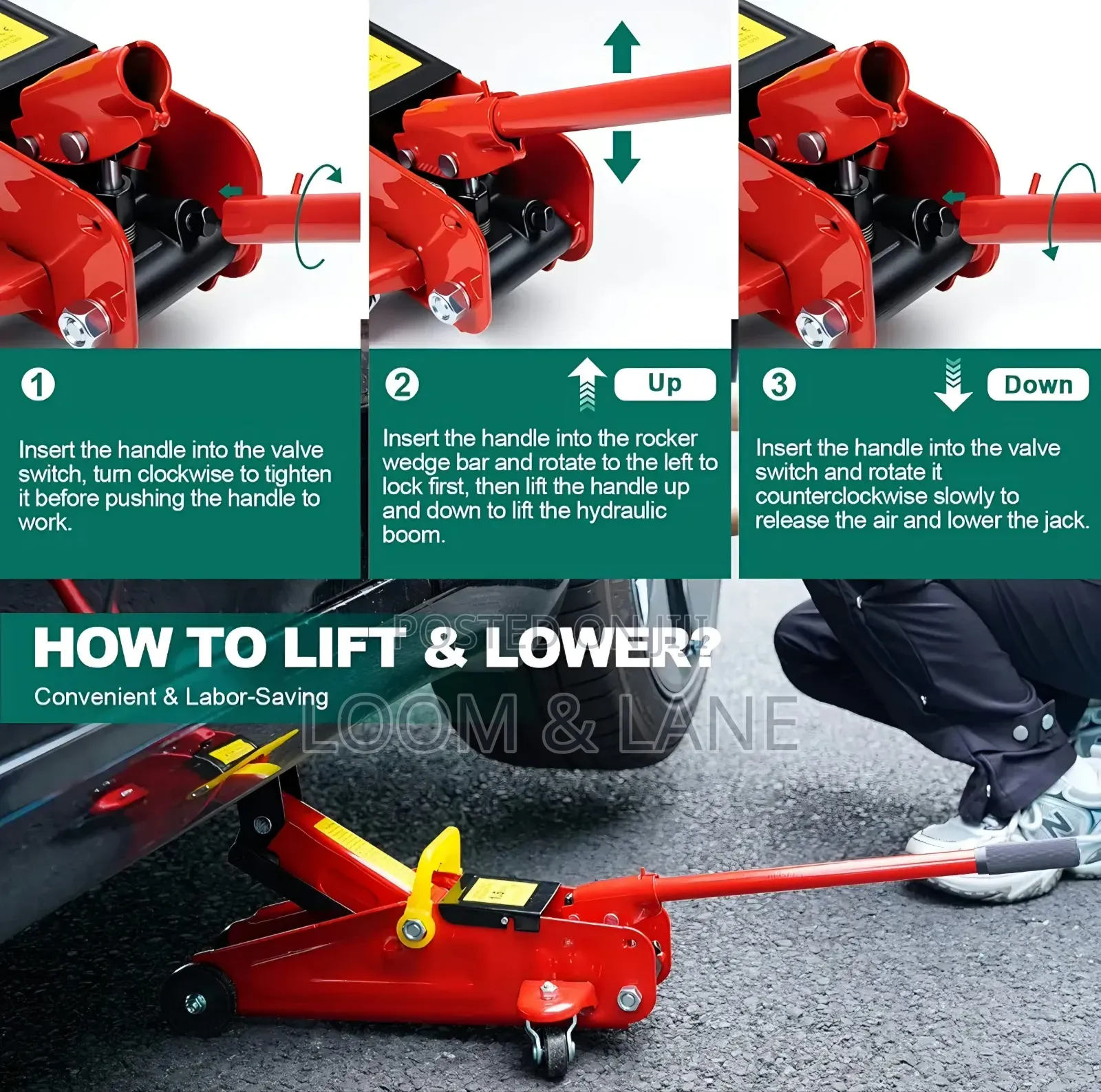 Trolley Jack With Hydraulic Piston Quick Lift Pump