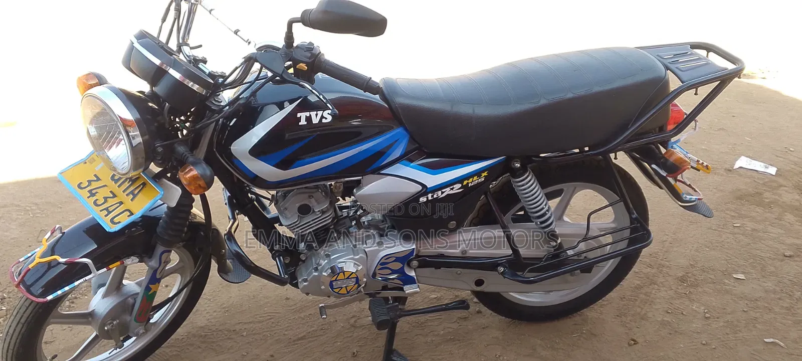 TVS HLX 125 2025 Black