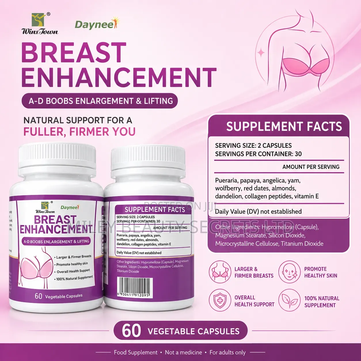 WinsTown Dayneel Breast Enhancement Capsules 💗✨
