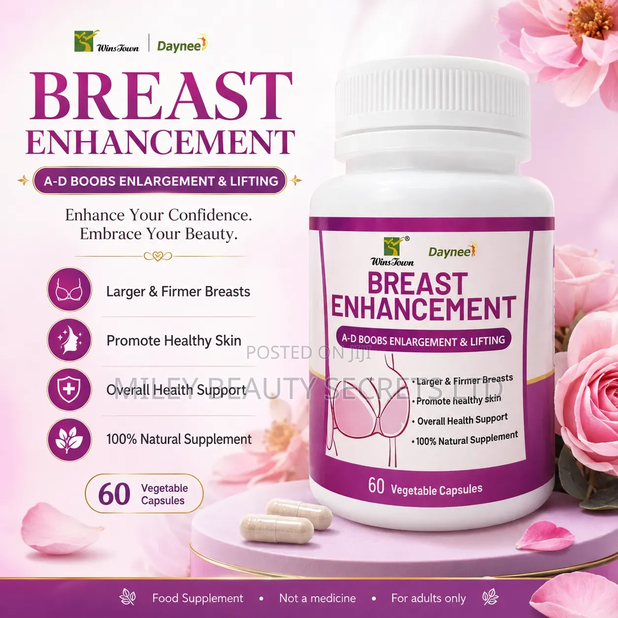 WinsTown Dayneel Breast Enhancement Capsules 💗✨