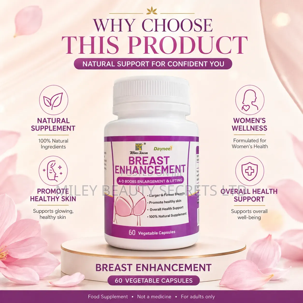 WinsTown Dayneel Breast Enhancement Capsules 💗✨