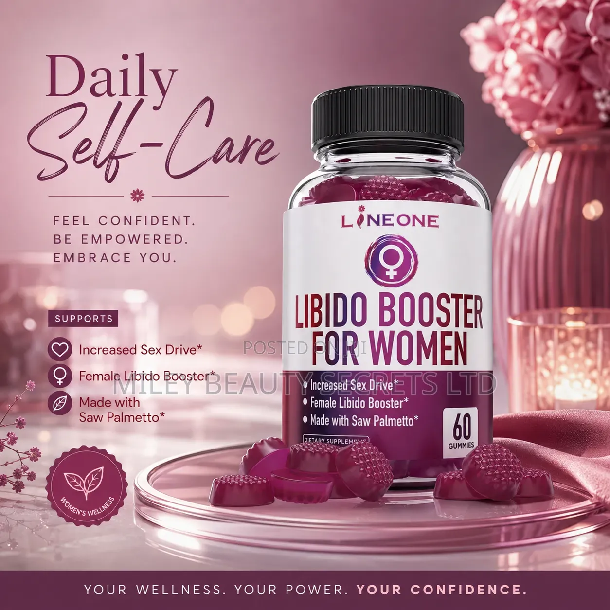 LINE ONE Libido Booster for Women – 60 Gummies
