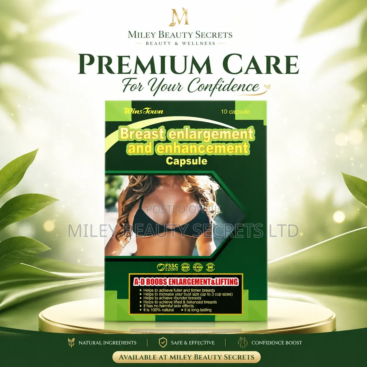 Breast Enlargement & Enhancement Capsule 🌿✨